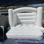 10ft white gloss bouncy castle Burnham on crouch